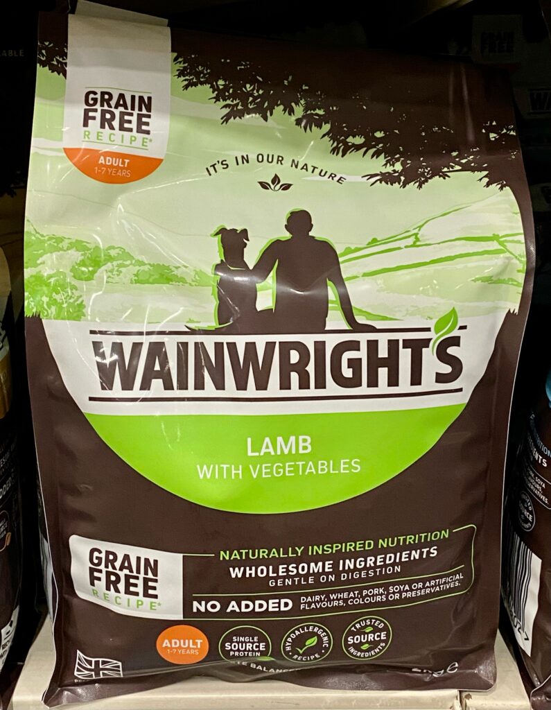 Wainwrights grain-free lamb dog food