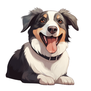 vector sketch of a happy pet dog